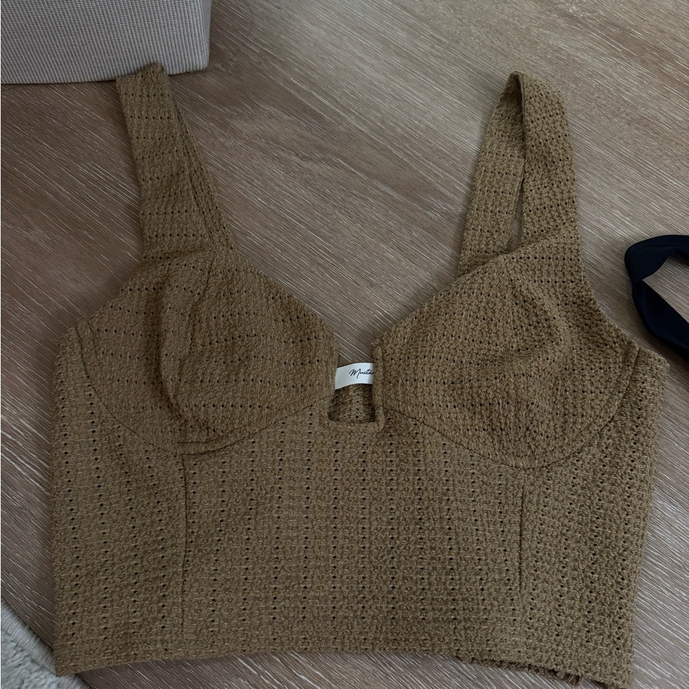 Mustard Seed Tan Knit Top
